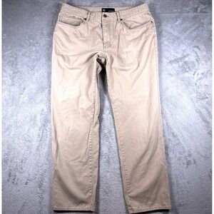 Weatherproof Mens Tan‎ Cotton Pants Size 36x32 Straight Leg Casual